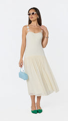 Amia Floral Applique Maxi Dress