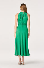 Mallory Ruched Halter Midi Dress