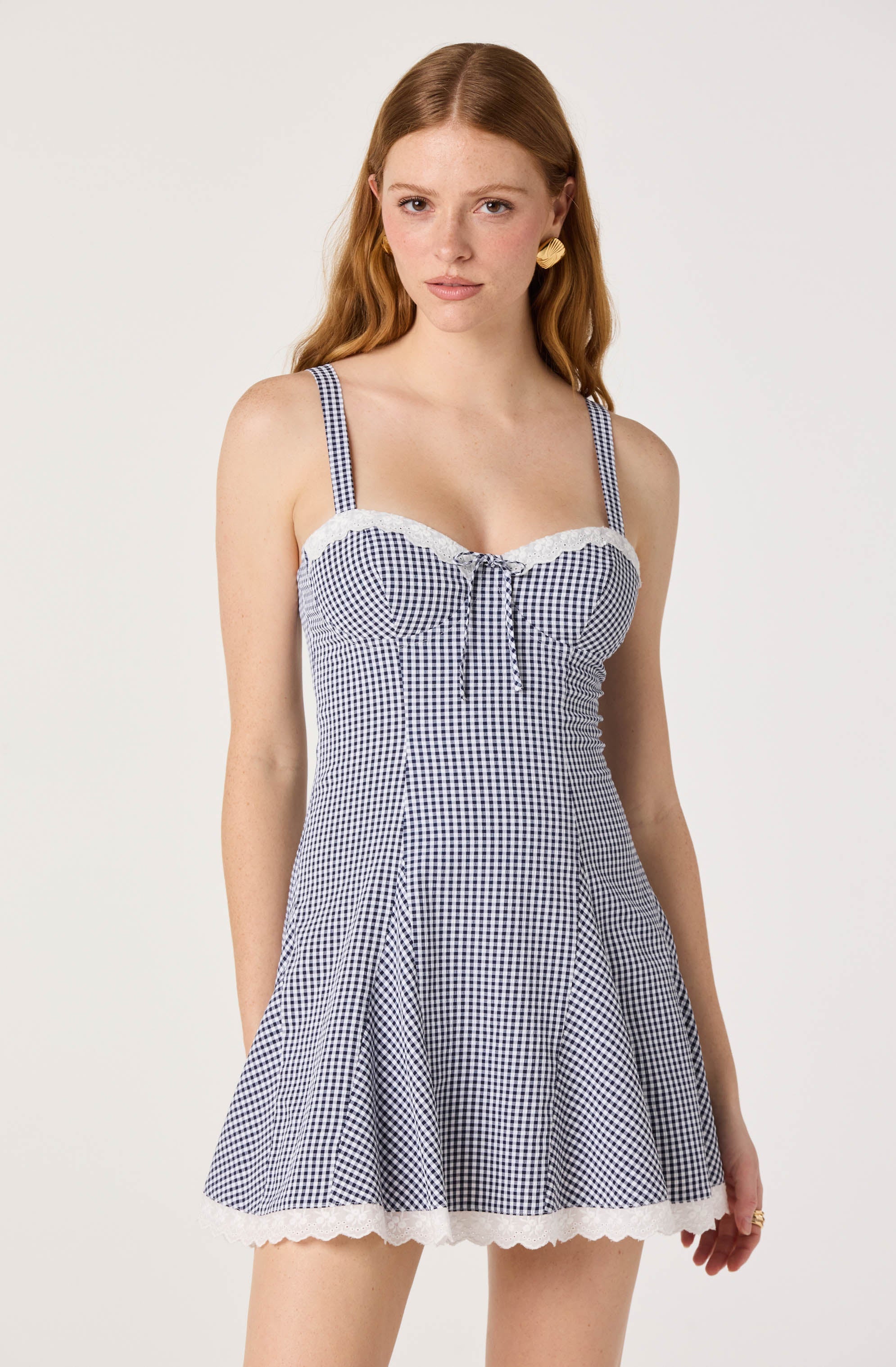 Nicolette Gingham Mini Dress
