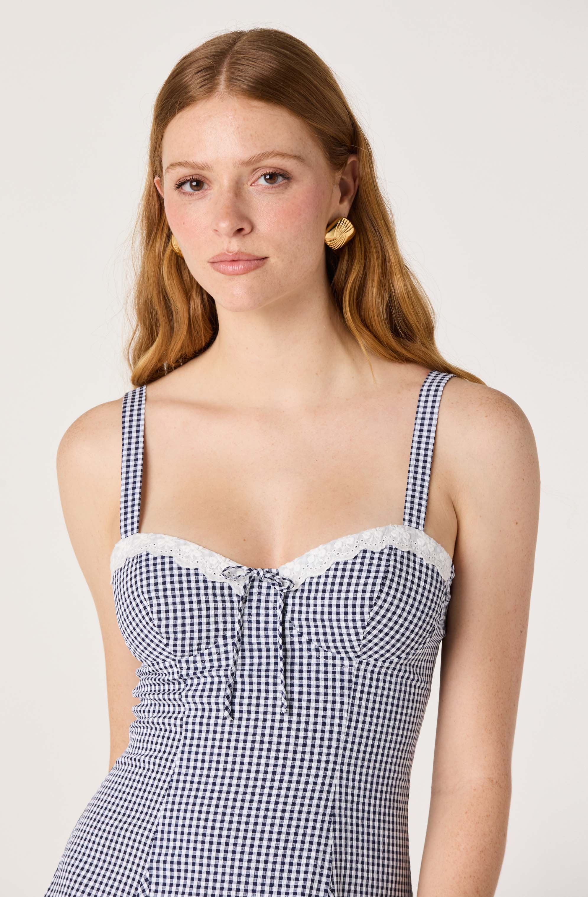 Nicolette Gingham Mini Dress