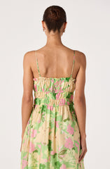 Maren Smocked Floral Midi Dress