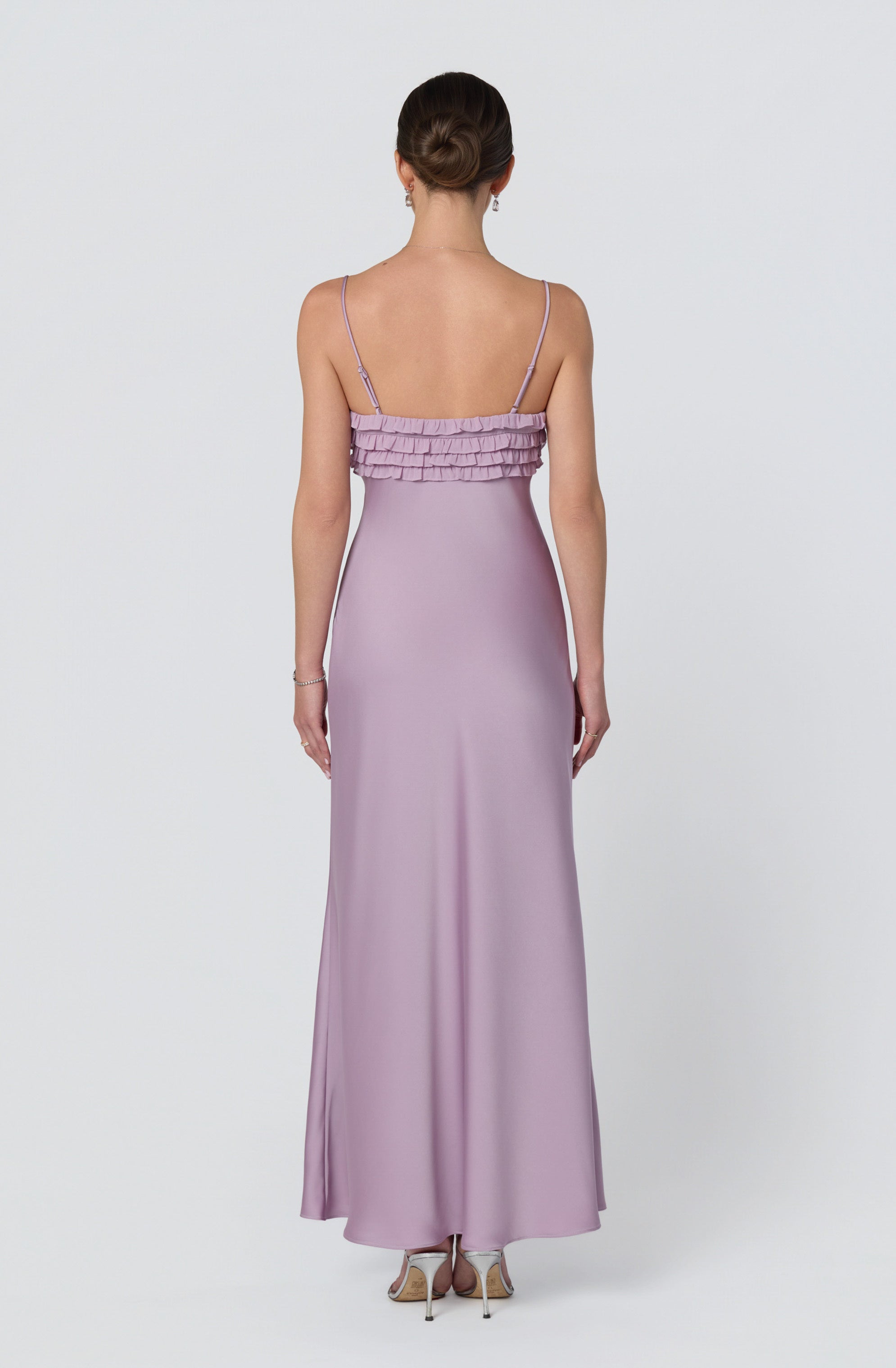 Jade Ruffle Trim Maxi Dress