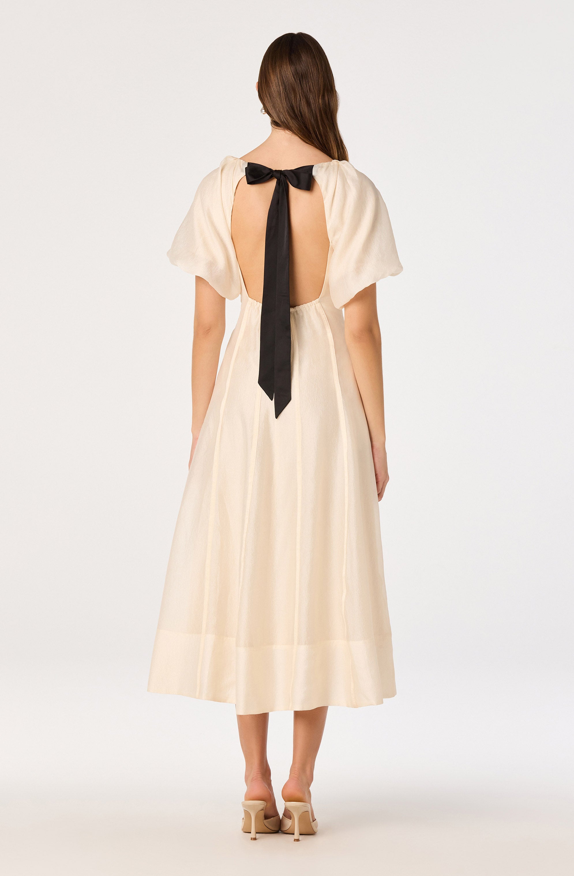 Kathaleya Puff Sleeve Midi Dress