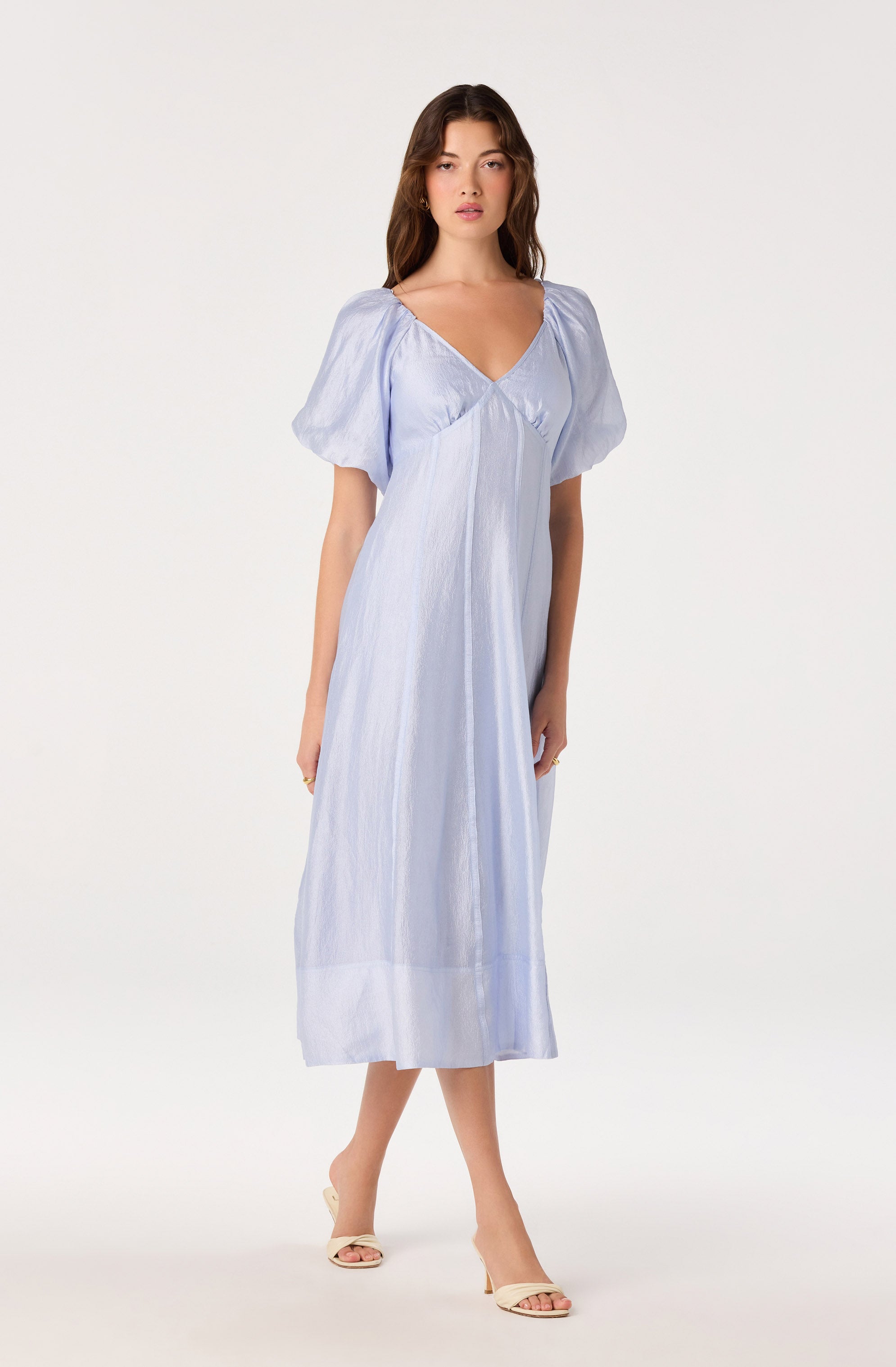 Kathaleya Puff Sleeve Midi Dress