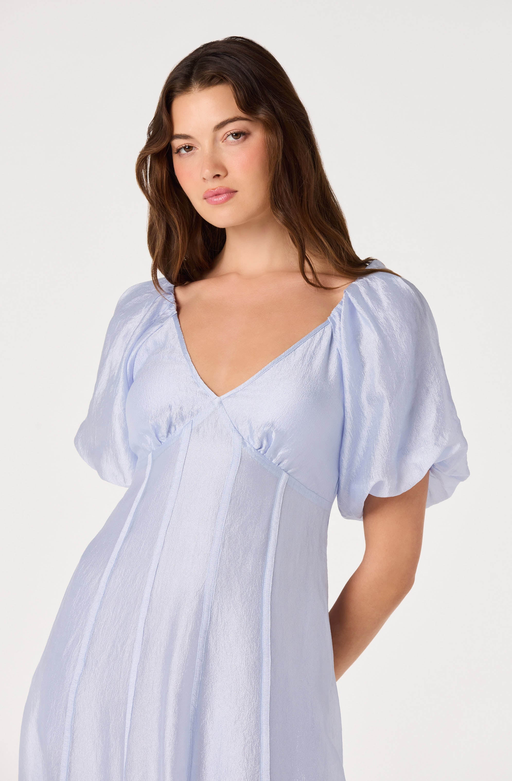 Kathaleya Puff Sleeve Midi Dress