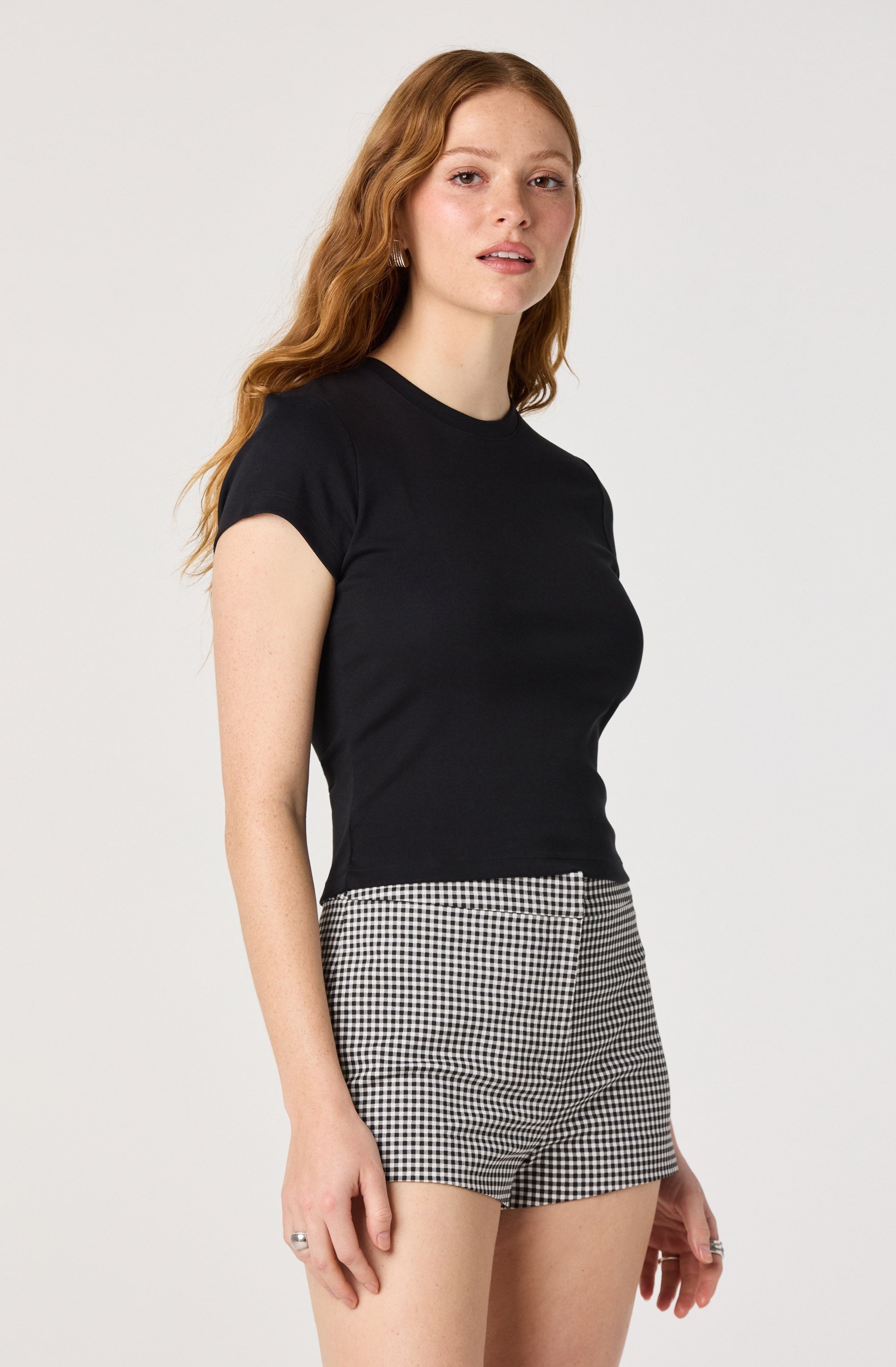 Valerie High-Rise Gingham Hot Pants