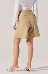 Tailored Pleated Bermuda Shorts