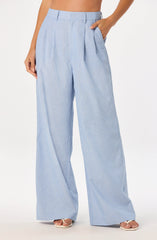Linsey Striped Wide Leg Linen Pants
