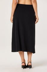 Knit A-line Midi Skirt