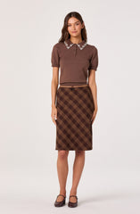 Plaid A-line Slip Skirt