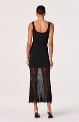 Semi Sheer Midi Skirt