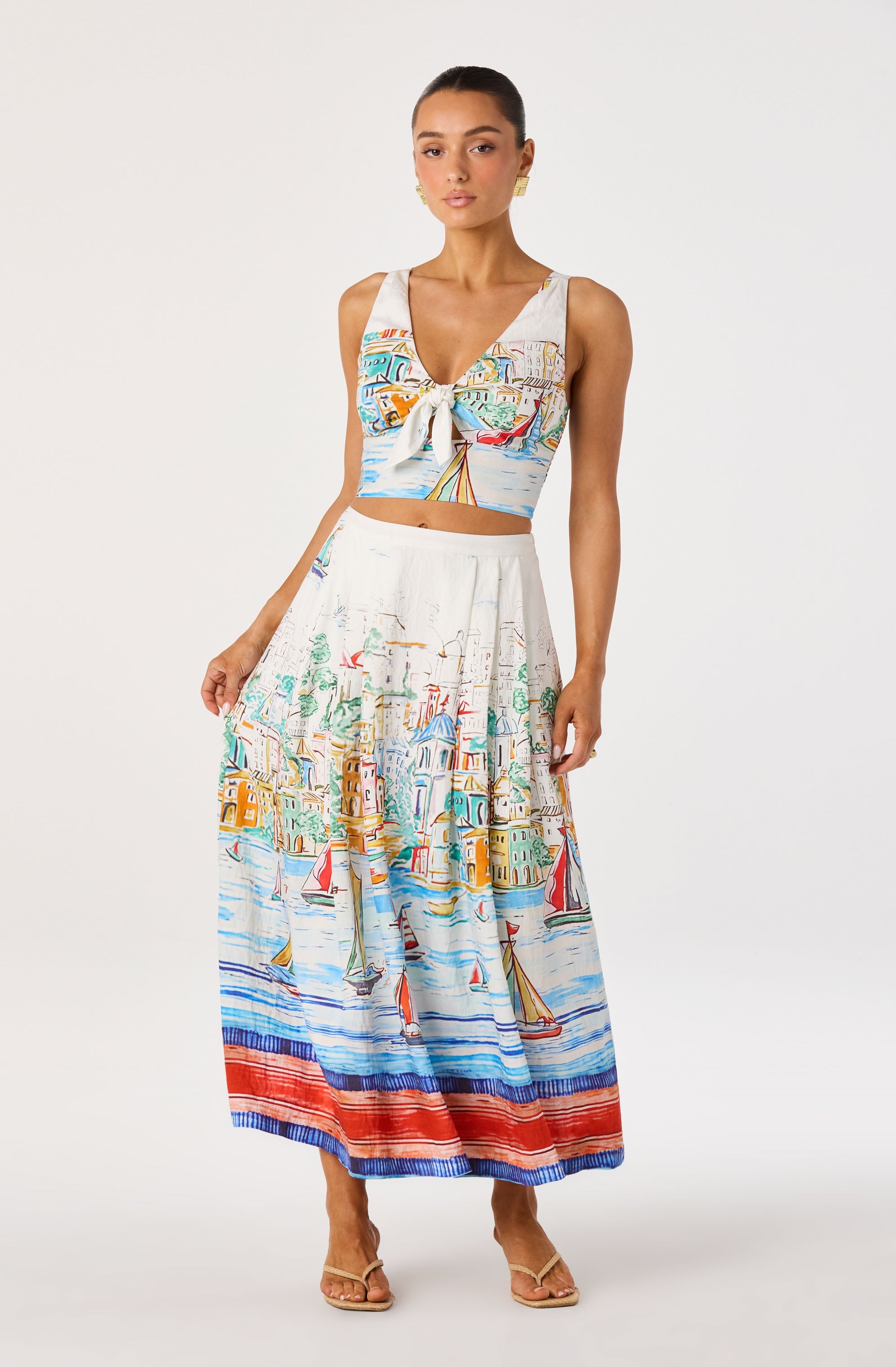 Wendy Pleated Midi Skirt