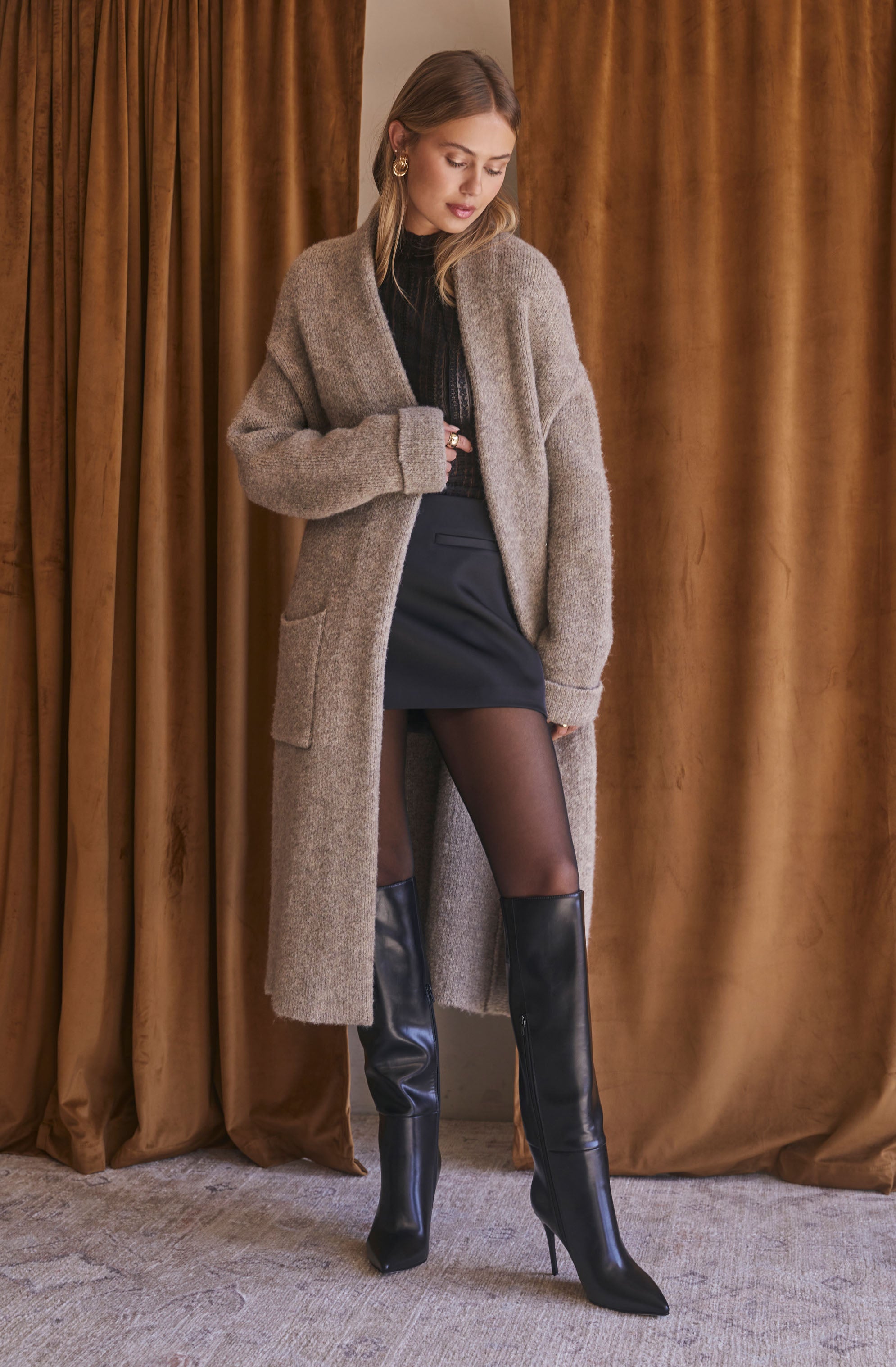 Noor Belted Maxi Cardigan