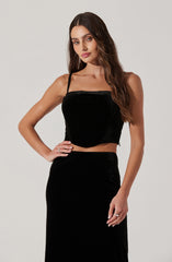 Velvet Bustier Crop Top