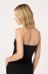 Contrast Bow Strapless Top