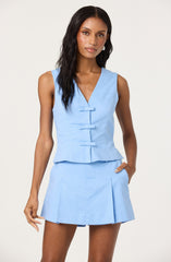 Bow Front V-Neck Top