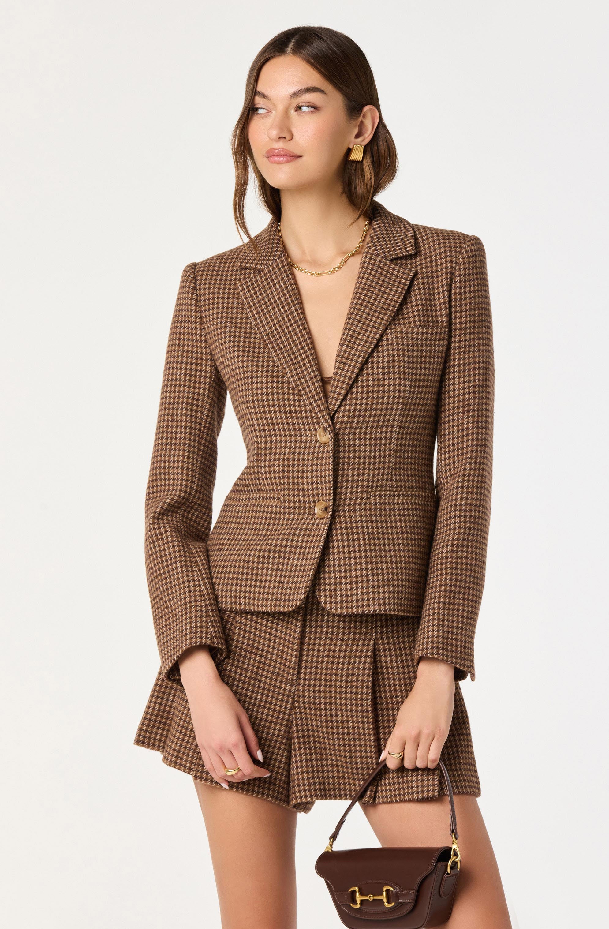 Plaid Tailored Blazer