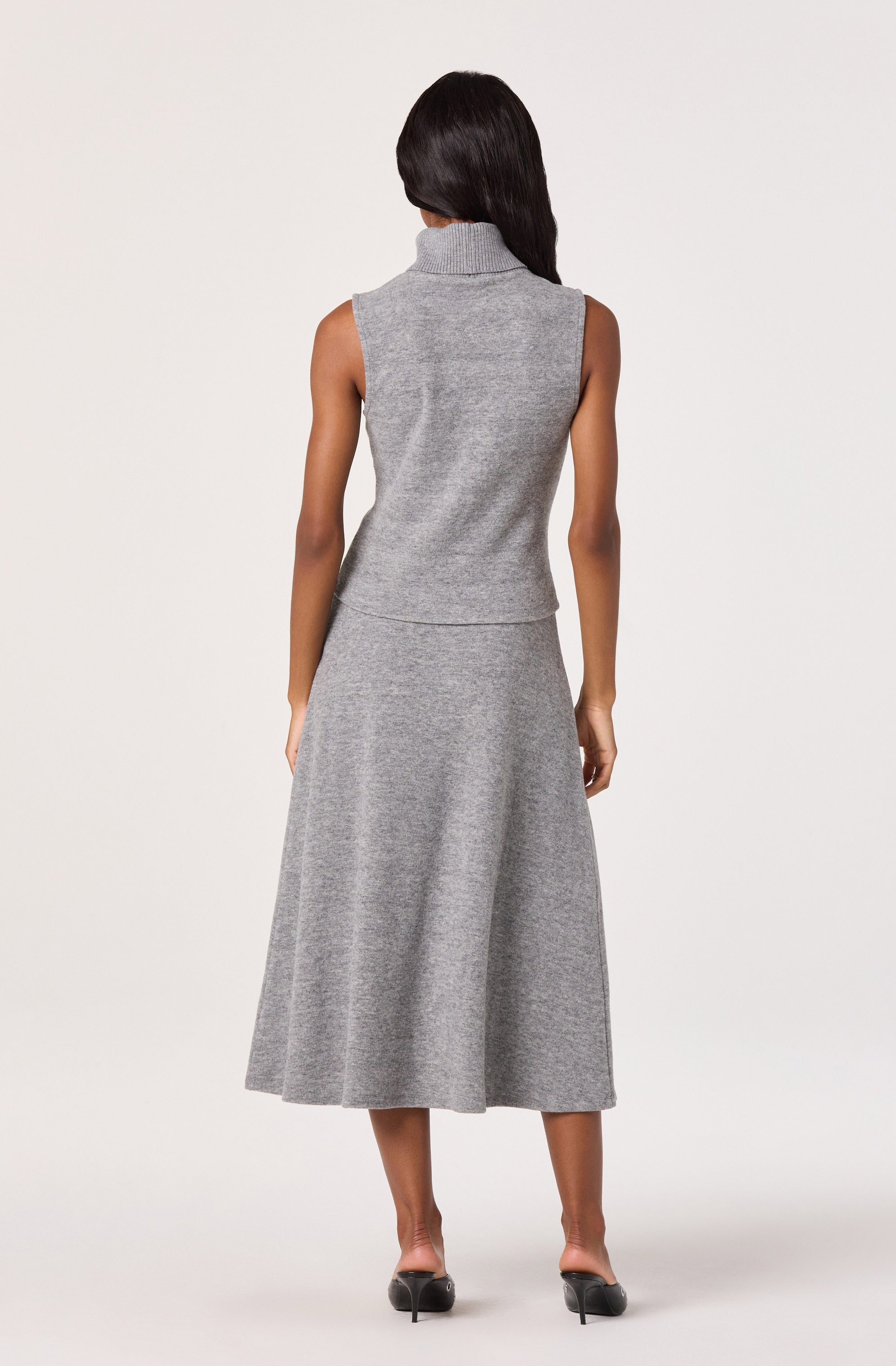 Sleeveless Knit Turtleneck Top