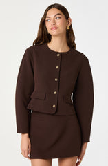 Collarless Tailored Blazer