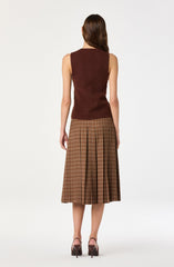 Textured Longline V-Neck Vest