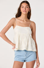 Zoe Floral Applique Babydoll Top