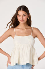 Zoe Floral Applique Babydoll Top