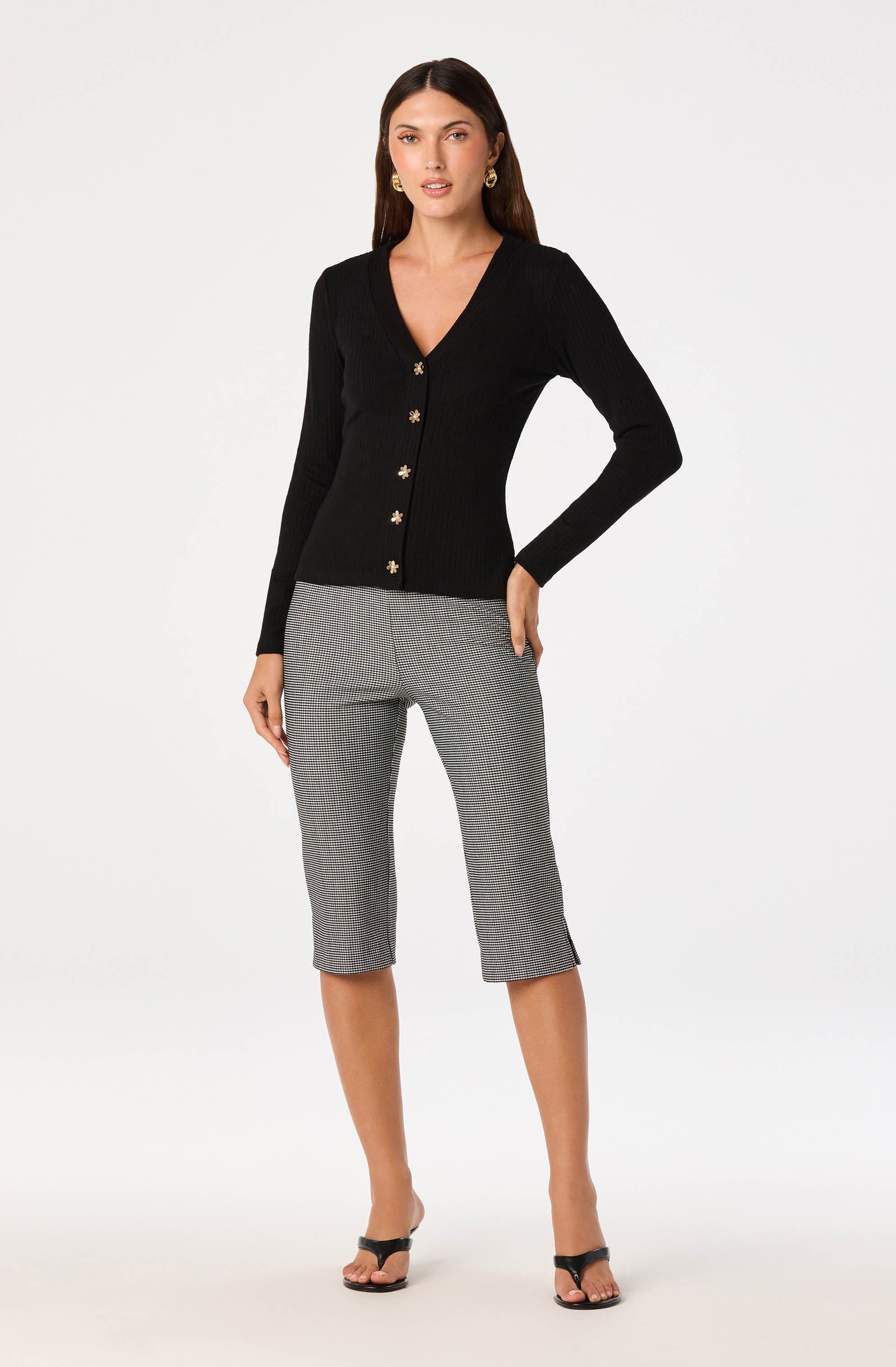 Mckenzie Ribbed V-Neck Cardigan