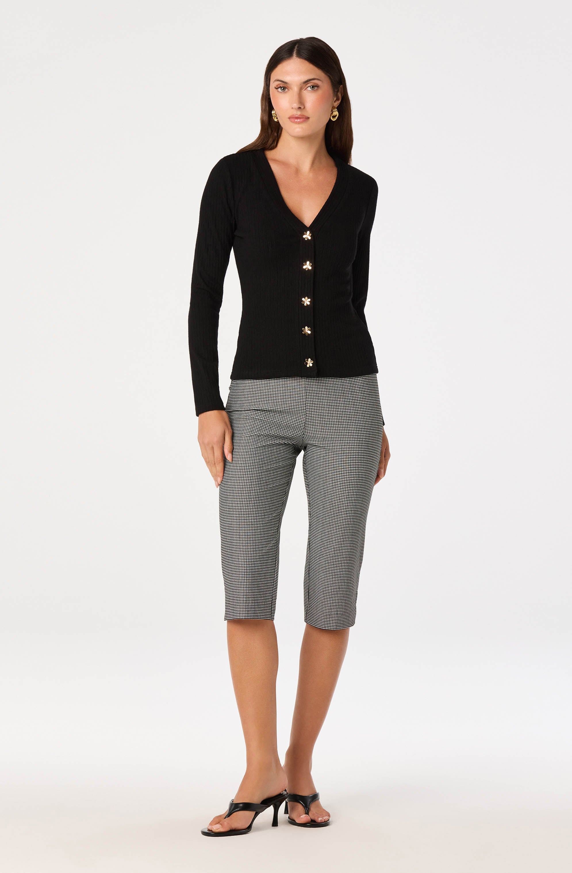 Mckenzie Ribbed V-Neck Cardigan