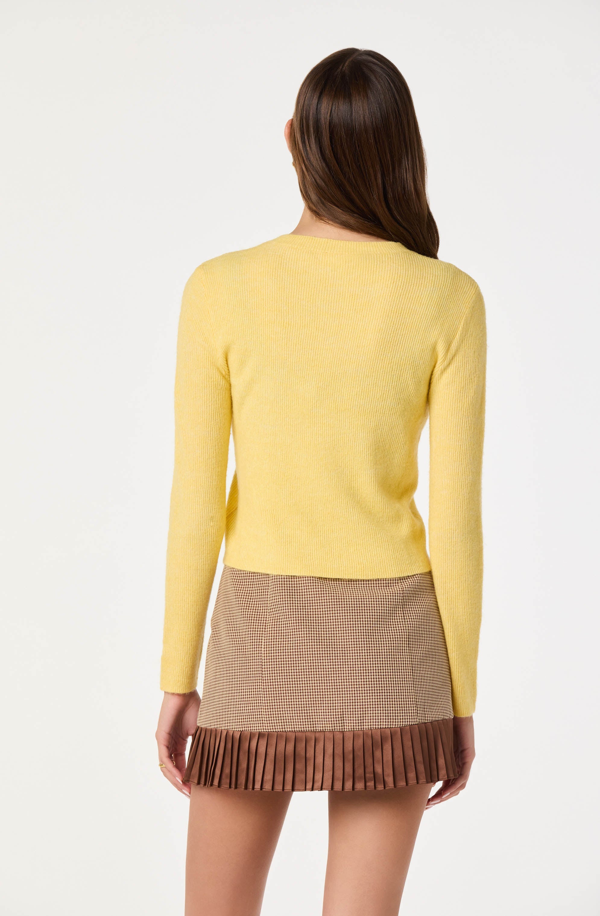 Ribbed Bow Adorned Cardigan