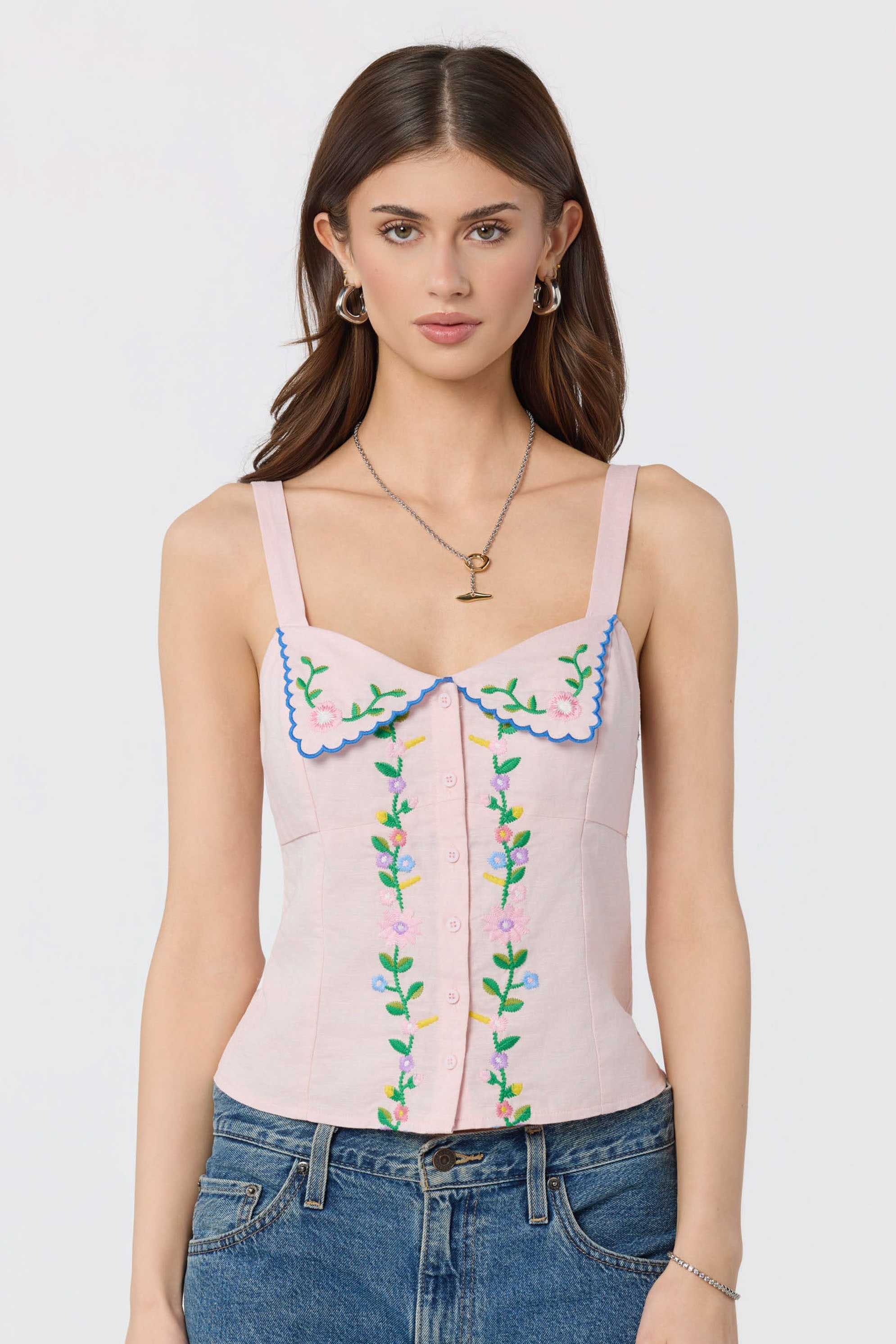 Shaya Floral Embroidered Top