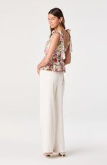 Lenora Floral Corset Peplum Top