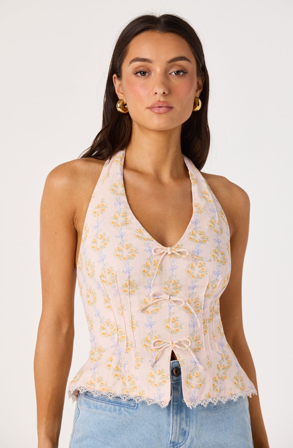 Julia Floral Halter Top