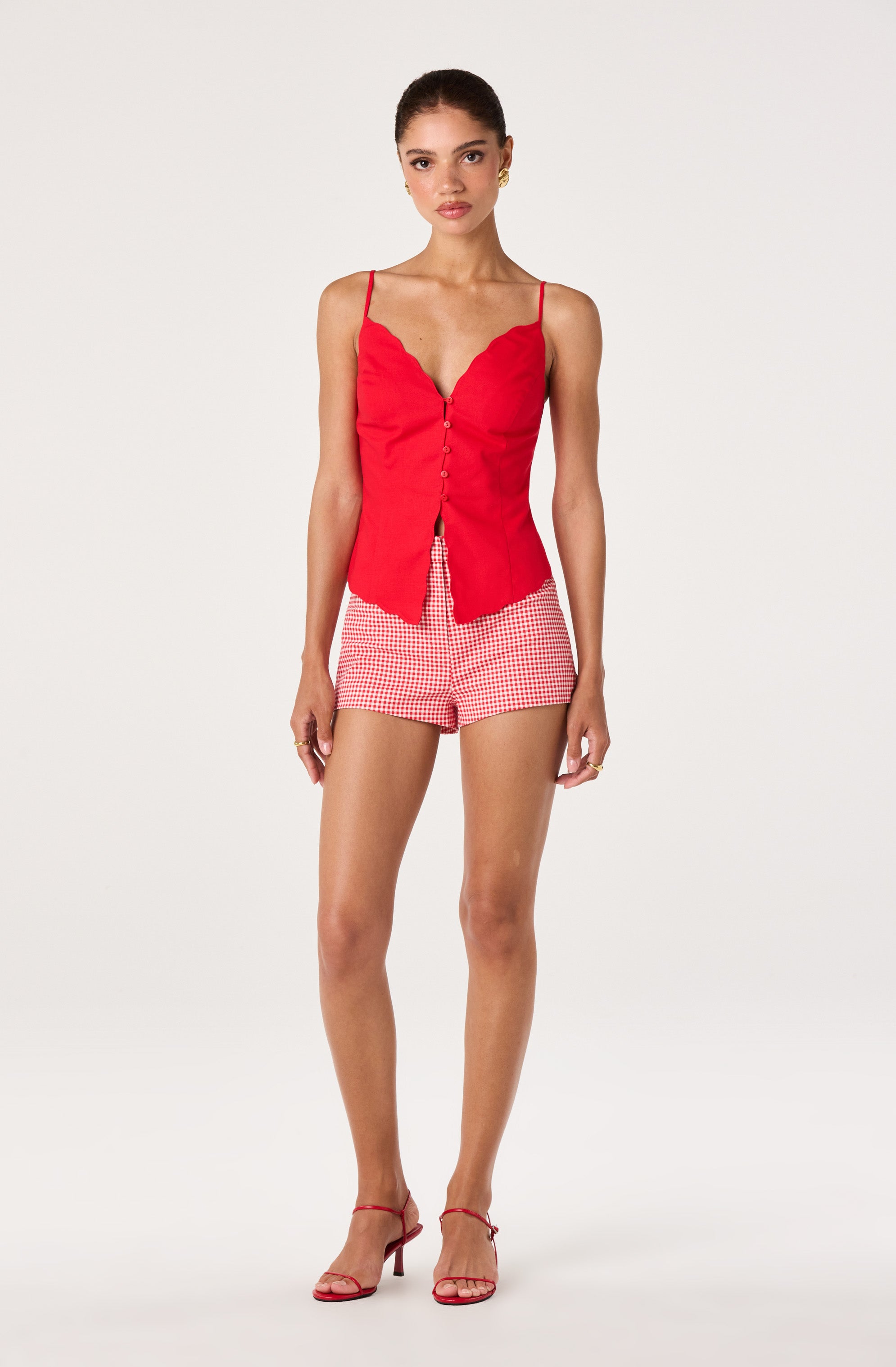 Odette V-Neck Button-Front Tank Top