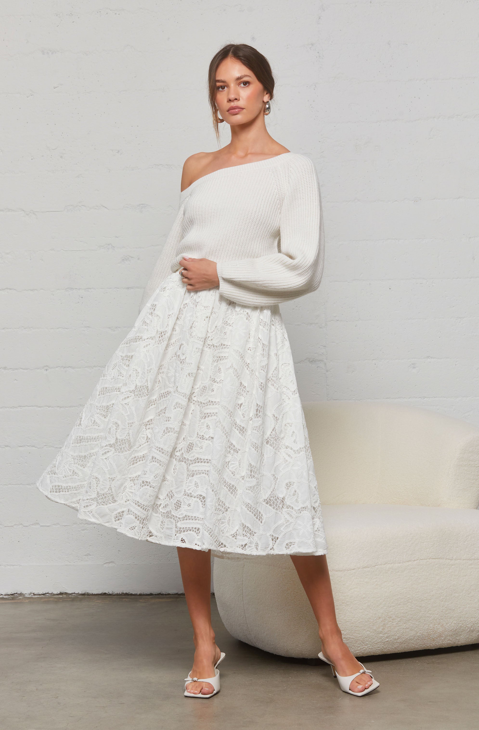 Ceren Crochet Lace Skirt